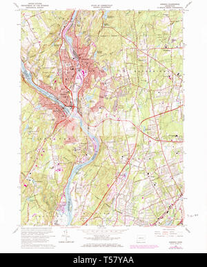 Ansonia, Connecticut, map 1964, 1:24000, United States of America by ...