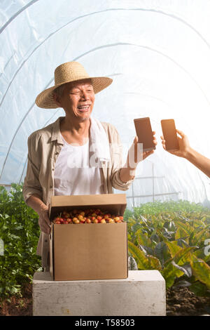 Young Indian Farmer Showing His Mobile on Right Hand In Green Screen ...