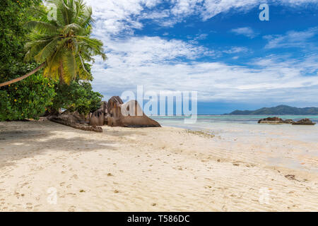 Exotic beach on Seychelles Stock Photo