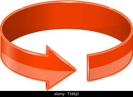 Circular orange arrow Stock Vector