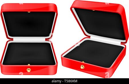Red jewelry box Stock Vector