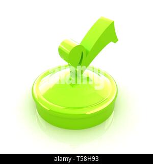 illustration of green checkmark on isolated background Stock Photo