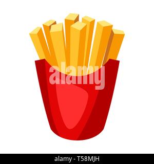 Illustration of stylized french fries. Stock Vector