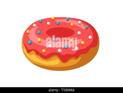 Illustration of stylized donut. Stock Vector