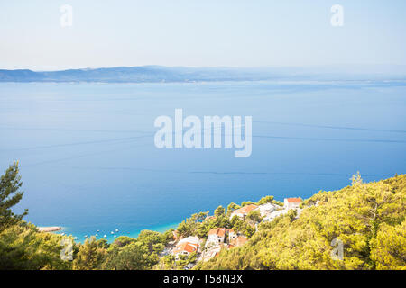 Brela, Dalmatia, Croatia, Europe - Beautiful fishing village at the coastline Stock Photo