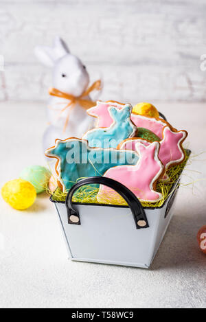 Easter cookie in shape of bunny and sheep Stock Photo