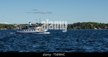 Watercraft 80 (Sjövägen) in the Baltic approaches to Stockholm en route to Nybroplan Stock Photo