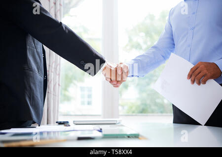 Handshake after interview Stock Photo