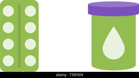 Stifling and watercolor paint vector flat icons, drawing vector illustration Stock Vector