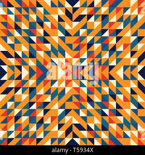 Seamless geometric triangle pattern. Abstract retro Vector Stock Vector