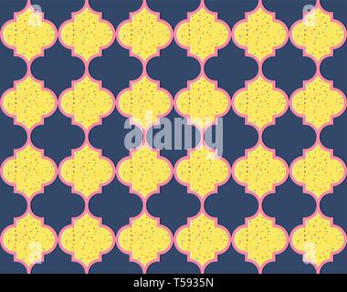 Moroccan Quatrefoil Seamless Pattern Mosaic Ogee Vector Stock Vector