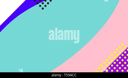 Vaporwave or Retrowave abstract background with gradient. Colorful shapes with geometric elements. Stock Vector