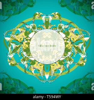 Decorative corners from botanical motifs. Beautiful lines create intricate, fancy silhouettes. Template for background, bag, book covers, invitations, Stock Vector
