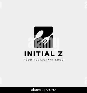 initial z food equipment simple logo template vector icon abstract - vector Stock Vector