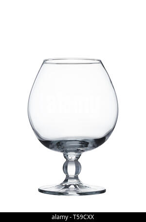 Empty glass for brandy on a white background. Stock Photo