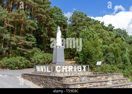 The Christ the King Statue which overlooks the Glen of Aherlow, County Tipperary, Stock Photo