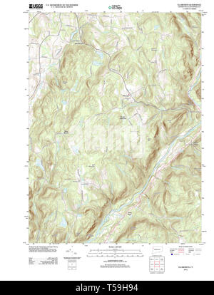 USGS TOPO Map Connecticut CT Ellsworth 20120606 TM Restoration Stock Photo