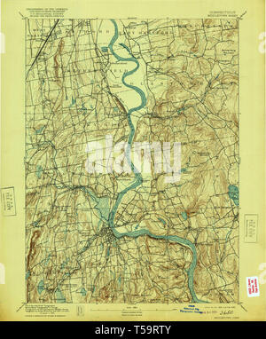 USGS TOPO Map Connecticut CT Middletown 331072 1893 62500 Restoration Stock Photo