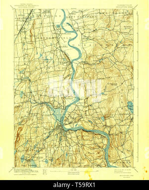 USGS TOPO Map Connecticut CT Middletown 331075 1893 62500 Restoration Stock Photo