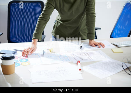 Developing user-friendly mobile app Stock Photo