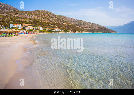 A view on beautiful Psili Ammos beach on Samos island in Greece Stock Photo