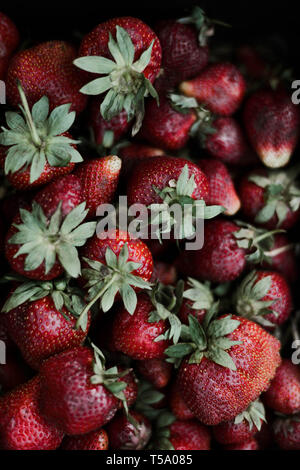 Red fresh organic strawberries. Stock Photo