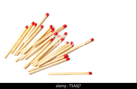 A lot of matches isolated on white background Stock Photo