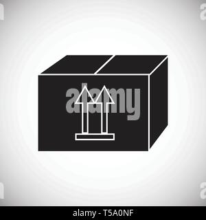 Box icon on background for graphic and web design. Simple vector sign. Internet concept symbol for website button or mobile app. Stock Vector