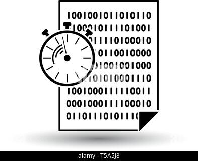 Fast Development Icon. Black on White Background With Shadow. Vector Illustration. Stock Vector