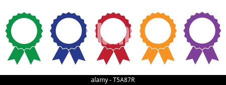 set of colorful award medals vector illustration EPS10 Stock Vector