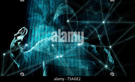 New technology machine learning new algorithm symbol concept, random data transformation, binary code zero one digits abstract binary code stream big  Stock Photo