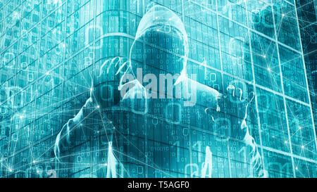 Digital brain machine learning computer algorithm digital technology machine learning big data in cyber war background Stock Photo