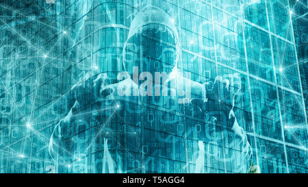 New technology processing algorithm digital tech conception, computer code Stock Photo