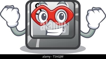 Super hero button S installed on game character Stock Vector