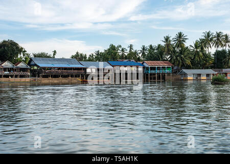 4000 Islands zone in Nakasong over the Mekong river in Laos Stock Photo