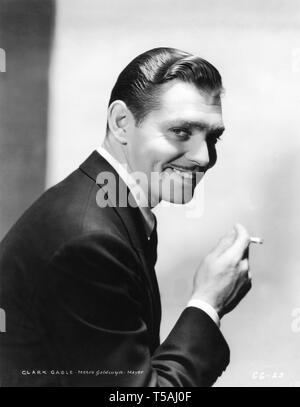CLARK GABLE Portrait with cigarette 1933 Metro Goldwyn Mayer Stock Photo