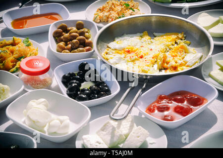 Traditional Turkish Breakfast Stock Photo