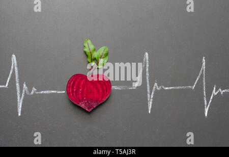 Heart Shape on Electrocardiogram Stock Photo - Alamy
