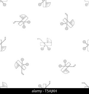Baby pram pattern seamless vector repeat geometric for any web design Stock Vector