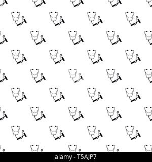Stethoscope, hammer pattern seamless vector repeat geometric for any web design Stock Vector