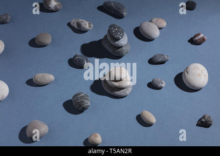 trade, sale, small business concept. close up photo. the language of stones. mountain, tower from stones Stock Photo