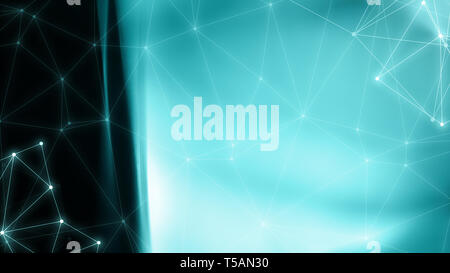 Machine learning signal process algorithm conception, triangles and lines pattern Stock Photo