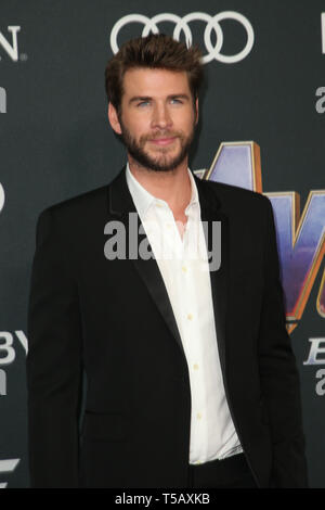 Los Angeles, Ca, USA. 22nd Apr, 2019. Liam Hemsworth at the world premiere of Marvel Studios' Avengers: Endgame at the Los Angeles Convention Center in Los Angeles, California on April 22, 2019. Credit: Faye Sadou/Media Punch/Alamy Live News Stock Photo