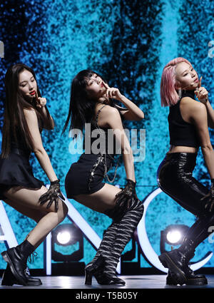 23rd Apr 19 S Korean Girl Group Twice Tzuyu A Member Of South Korean Girl Group Twice Poses For A Photo During A Showcase For The Group S Seventh Mini Album Fancy You