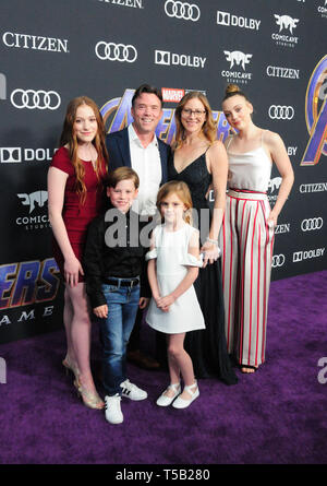 Los Angeles, California, USA. 22nd Apr, 2019. Actor/stuntman Terry Notary and family attend the World Premiere of Marvel Studios' 'Avengers: Endgame' on April 22, 2019 at Los Angeles Convention Center in Los Angeles, California, USA. Credit: Barry King/Alamy Live News Stock Photo