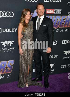 Los Angeles, USA. 22nd Apr, 2019. Chris Pratt, Katherine Schwarzenegger 071 attends the World Premiere Of Walt Disney Studios Motion Pictures Avengers Endgame at Los Angeles Convention Center on April 22, 2019 in Los Angeles, California. Credit: Tsuni / USA/Alamy Live News Stock Photo