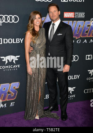 Los Angeles, USA. 22nd Apr, 2019. Chris Pratt, Katherine Schwarzenegger 073 attends the World Premiere Of Walt Disney Studios Motion Pictures Avengers Endgame at Los Angeles Convention Center on April 22, 2019 in Los Angeles, California. Credit: Tsuni / USA/Alamy Live News Stock Photo