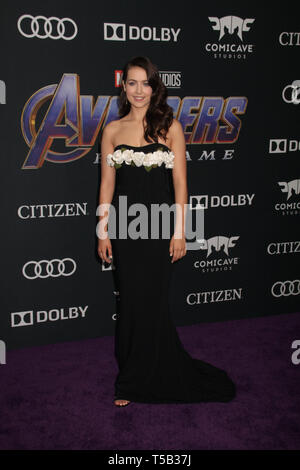 Los Angeles, USA. 22nd Apr 2019. Emma Fuhrmann 04/22/2019 The world premiere of Marvel Studios・Avengers: Endgame' held at The Los Angeles Convention Center in Los Angeles, CA Photo by Izumi Hasegawa/HollywoodNewsWire.co Credit: Hollywood News Wire Inc./Alamy Live News Credit: Hollywood News Wire Inc./Alamy Live News Stock Photo