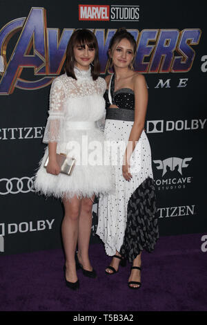 Sophia Russo, Ava Russo 04/22/2019 The world premiere of Marvel Studios