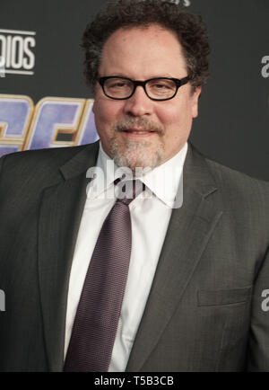 Los Angeles, USA. 22nd Apr, 2019. Jon Favreau attends the World Premiere Of Walt Disney Studios Motion Pictures Avengers Endgame at Los Angeles Convention Center on April 22, 2019 in Los Angeles, California.HEADSHOT, Credit: Tsuni / USA/Alamy Live News Stock Photo